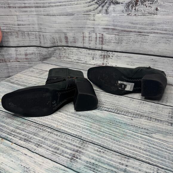 Vionic Carnelia Black Ankle Boots Leather Block Heel Orthotic Comfort 6.5 - Picture 6 of 8